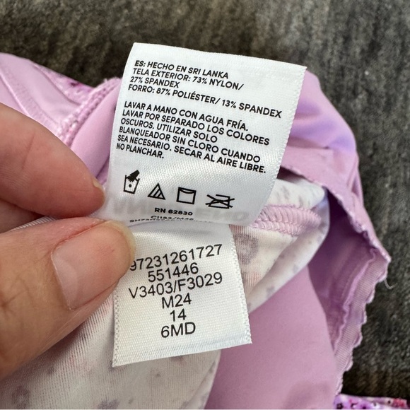 Land's End Swimsuit Set Tugless Tankini Scallop Trim  high waisted bottoms - Picture 8 of 12